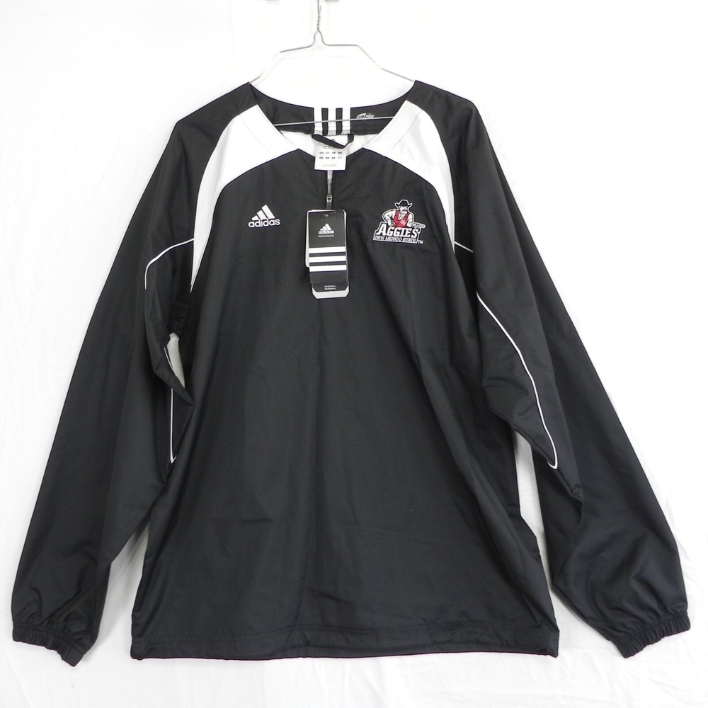 New Mexico State Aggies Jacket Mens Small‎ Adidas ClimaProof 1/4 Zip Pullover